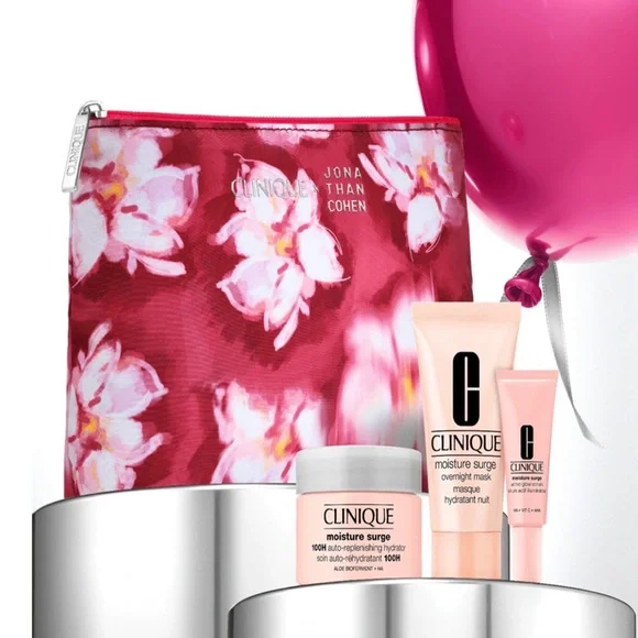 NWT CLINIQUE GIFT WITH PURCHASE BAG
GLOWY AND BRIGHT KIT: MOISTURE SURGE SET - Picture 1 of 9